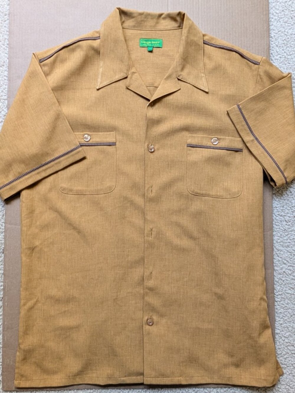 Giorgio Inserti Collezione Italian Short Sleeve Shirt and Pants Set, Size L